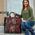 New Zealand Maori Taniko Travel Bag Red Kowhaiwhai Puhoro - Polynesian Pride