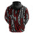 New Zealand Maori Taniko Zip Hoodie Red Kowhaiwhai Puhoro