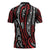 New Zealand Maori Taniko Zipper Polo Shirt Red Kowhaiwhai Puhoro - Polynesian Pride