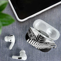 New Zealand Silver Fern AirPods Case Maori Koru Mixed Taniko Pattern - Polynesian Pride