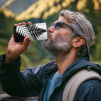 New Zealand Silver Fern 4 in 1 Can Cooler Tumbler Maori Koru Mixed Taniko Pattern