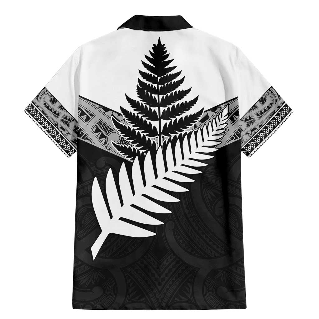 New Zealand Silver Fern Family Matching Mermaid Dress and Hawaiian Shirt Maori Koru Mixed Taniko Pattern