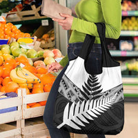 New Zealand Silver Fern Grocery Bag Maori Koru Mixed Taniko Pattern