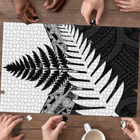 New Zealand Silver Fern Puzzle Maori Koru Mixed Taniko Pattern - Polynesian Pride