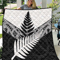 New Zealand Silver Fern Quilt Maori Koru Mixed Taniko Pattern