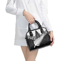 New Zealand Silver Fern Shoulder Handbag Maori Koru Mixed Taniko Pattern LT9 - Polynesian Pride