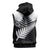 New Zealand Silver Fern Sleeveless Hoodie Maori Koru Mixed Taniko Pattern - Polynesian Pride