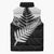 New Zealand Silver Fern Sleeveless Puffer Jacket Maori Koru Mixed Taniko Pattern - Polynesian Pride