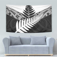 New Zealand Silver Fern Tapestry Maori Koru Mixed Taniko Pattern