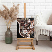 Samoa Siapo Tribal Pattern Canvas Wall Art Brown Polynesian Plumeria Tapa Motif LT9 - Polynesian Pride