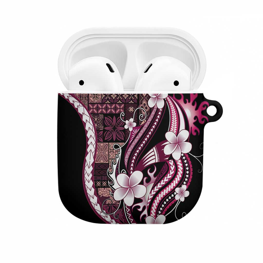 Samoa Siapo Tribal Pattern AirPods Case Violet Polynesian Plumeria Tapa Motif LT9 Violet - Polynesian Pride