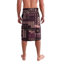 Samoa Siapo Tribal Pattern Lavalava Violet Polynesian Plumeria Tapa Motif LT9 - Polynesian Pride