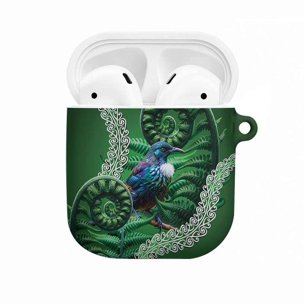 Tui Bird Koru Silver Fern Aotearoa AirPods Case LT9 Green - Polynesian Pride