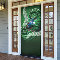 Tui Bird Koru Silver Fern Aotearoa Door Cover LT9 - Polynesian Pride