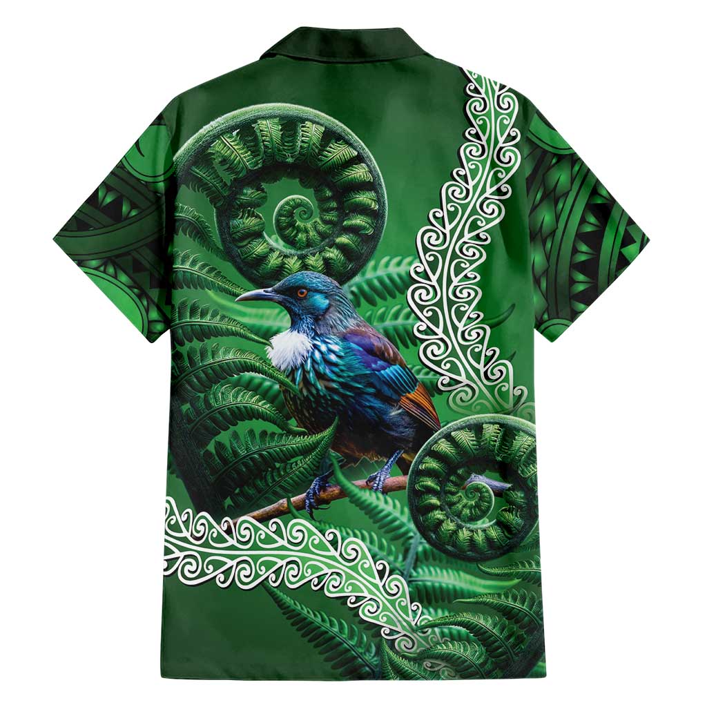 Tui Bird Koru Silver Fern Aotearoa Family Matching Mermaid Dress and Hawaiian Shirt