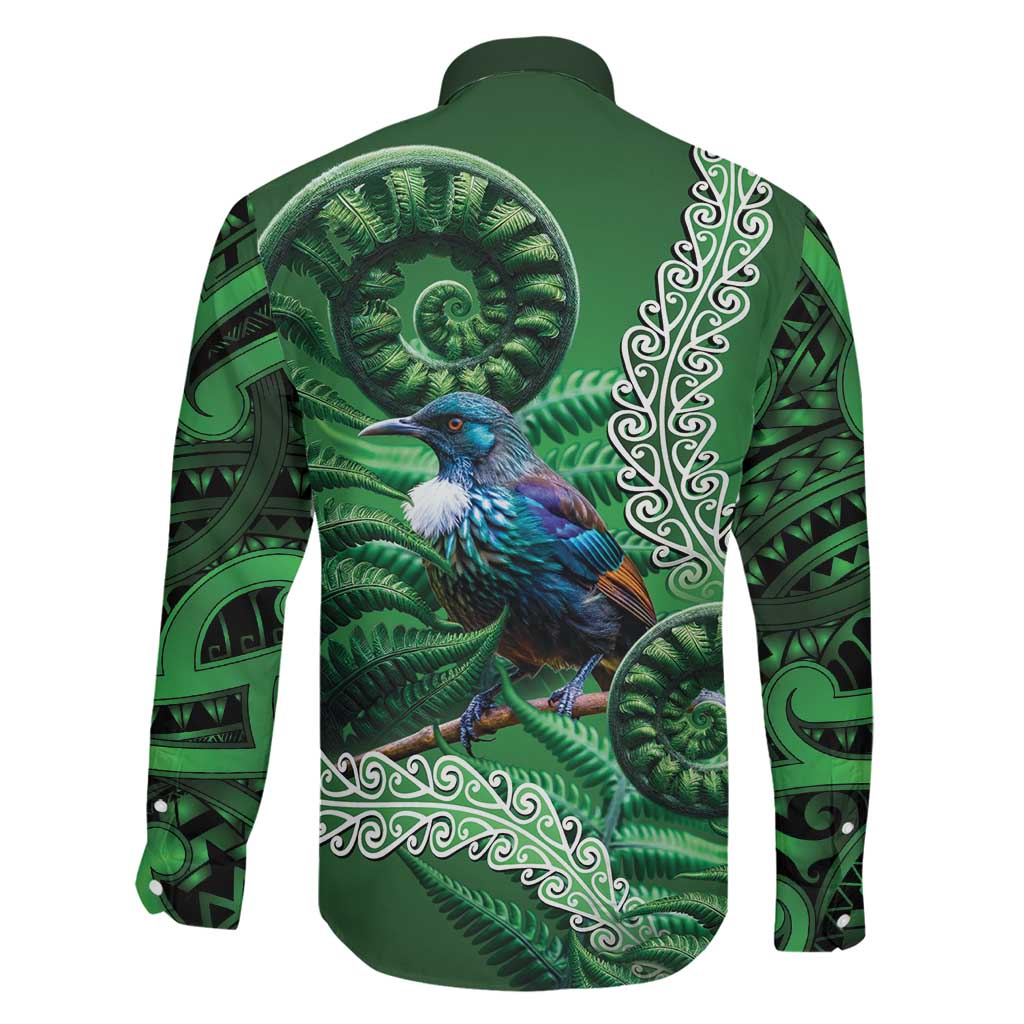 Tui Bird Koru Silver Fern Aotearoa Family Matching Mermaid Dress and Hawaiian Shirt