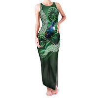 Tui Bird Koru Silver Fern Aotearoa Family Matching Tank Maxi Dress and Hawaiian Shirt