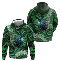 Tui Bird Koru Silver Fern Aotearoa Hoodie
