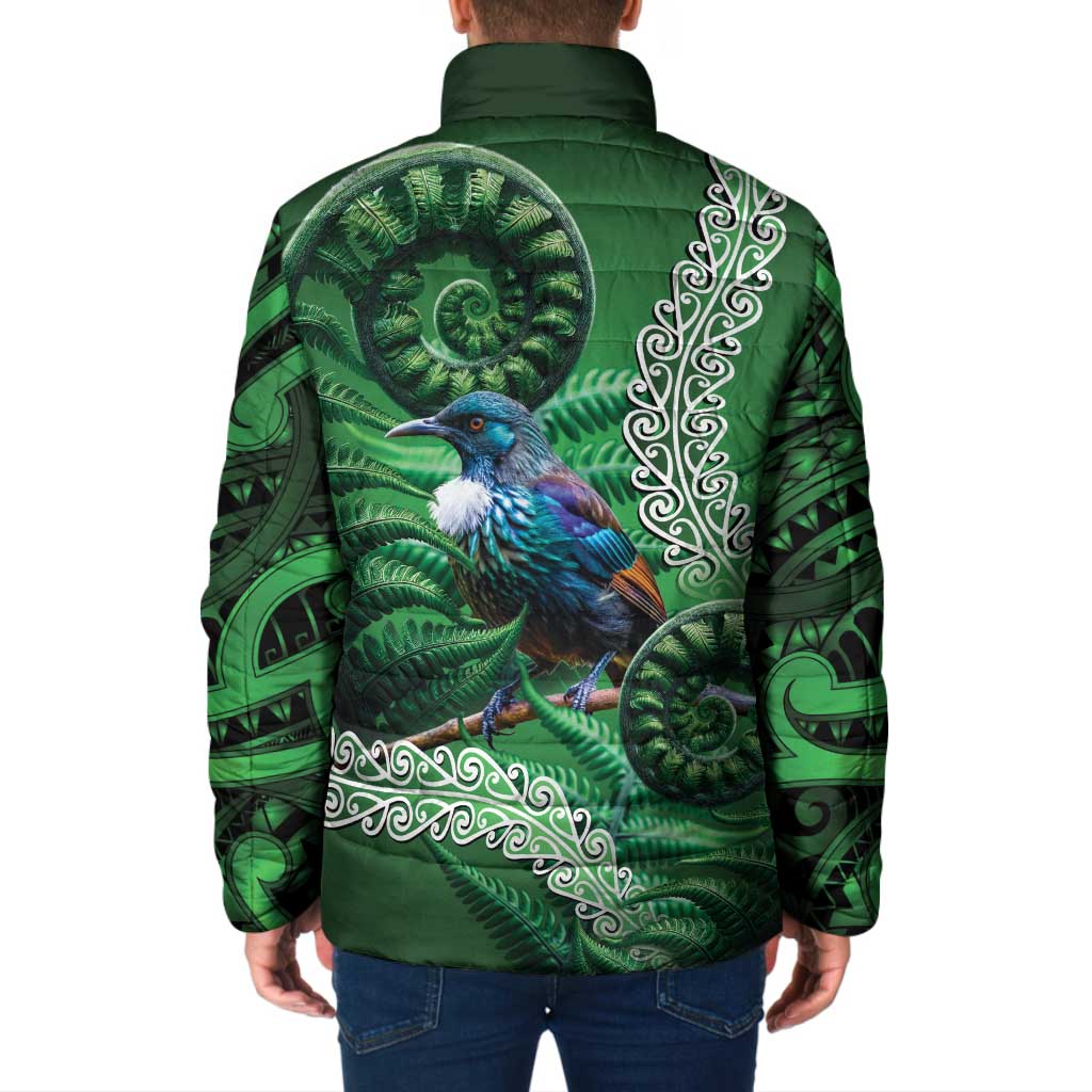 Tui Bird Koru Silver Fern Aotearoa Padded Jacket LT9 - Polynesian Pride