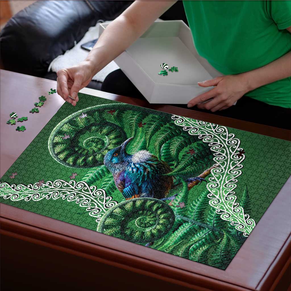 Tui Bird Koru Silver Fern Aotearoa Puzzle LT9 - Polynesian Pride