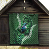 Tui Bird Koru Silver Fern Aotearoa Quilt LT9 - Polynesian Pride