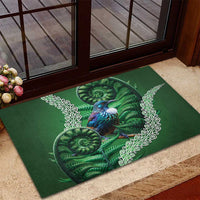 Tui Bird Koru Silver Fern Aotearoa Rubber Doormat LT9 - Polynesian Pride