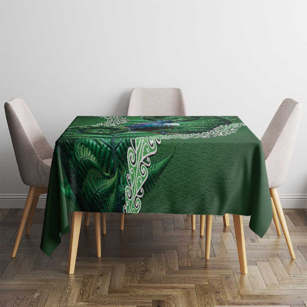 Tui Bird Koru Silver Fern Aotearoa Tablecloth LT9 - Polynesian Pride