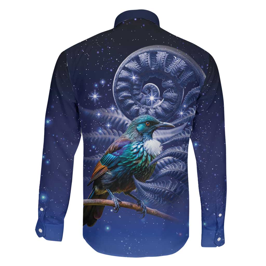 Tui Bird Matariki Galaxy Family Matching Summer Maxi Dress and Hawaiian Shirt Koru Silver Fern Aotearoa LT9 - Polynesian Pride