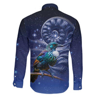 Tui Bird Matariki Galaxy Family Matching Tank Maxi Dress and Hawaiian Shirt Koru Silver Fern Aotearoa LT9 - Polynesian Pride