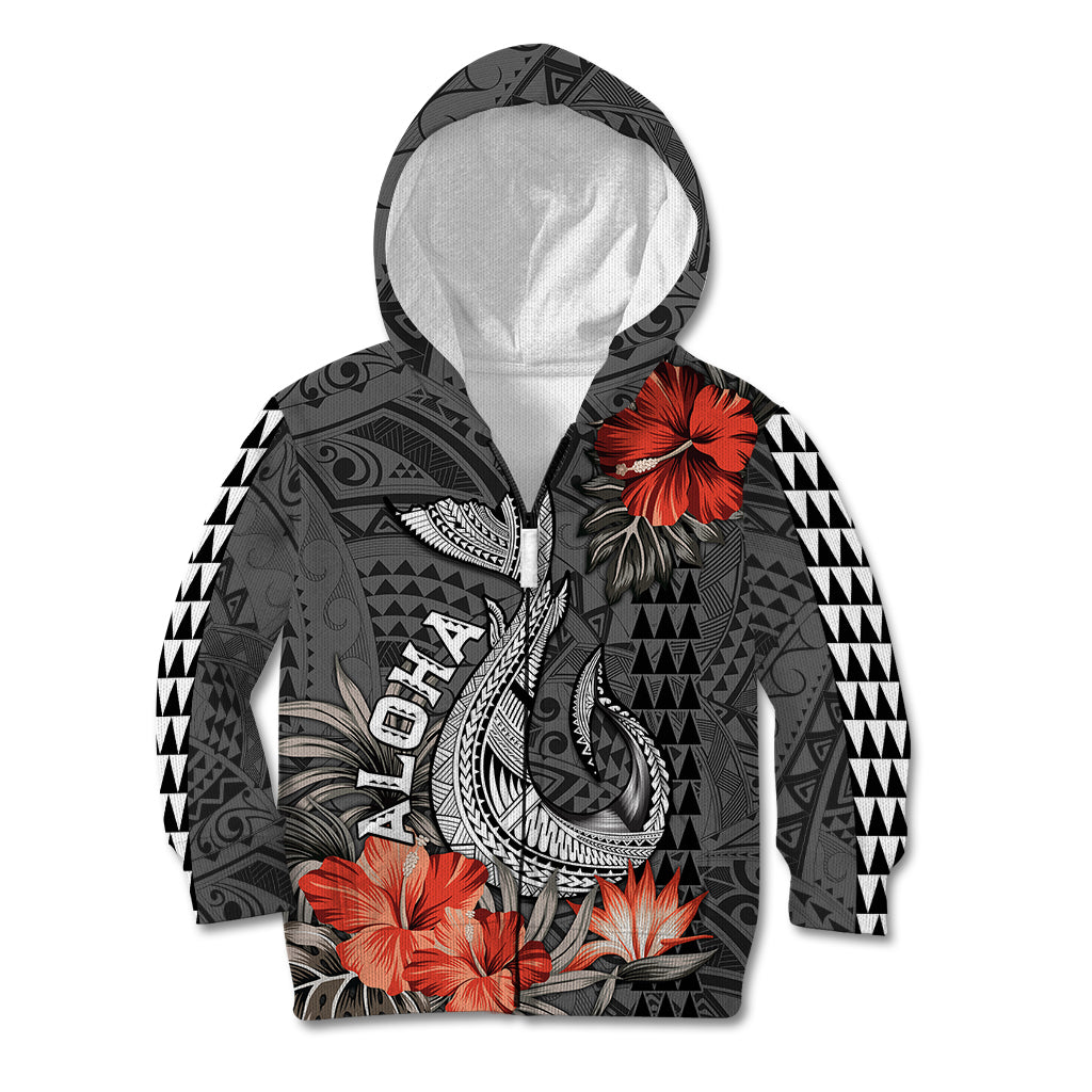 Hawaii Fish Hook Kid Hoodie Polynesian Vintage Vibes LT9 - Polynesian Pride