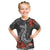 Personalised Hawaii Fish Hook Kid T Shirt Polynesian Vintage Vibes LT9 Black - Polynesian Pride