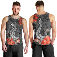 Personalised Hawaii Fish Hook Men Tank Top Polynesian Vintage Vibes LT9 - Polynesian Pride