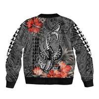 Personalised Hawaii Hammerhead Shark Bomber Jacket Polynesian Vintage Vibes LT9 - Polynesian Pride