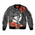 Personalised Hawaii Kanaka Maoli Sleeve Zip Bomber Jacket Polynesian Vintage Vibes LT9 Unisex Black - Polynesian Pride