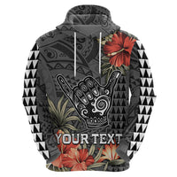 Custom Hawaii Shaka Surf Hand Sign Hoodie Polynesian Vintage Vibes LT9 - Polynesian Pride