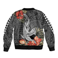 Personalised Hawaii Shark Tattoo Bomber Jacket Polynesian Vintage Vibes LT9 - Polynesian Pride