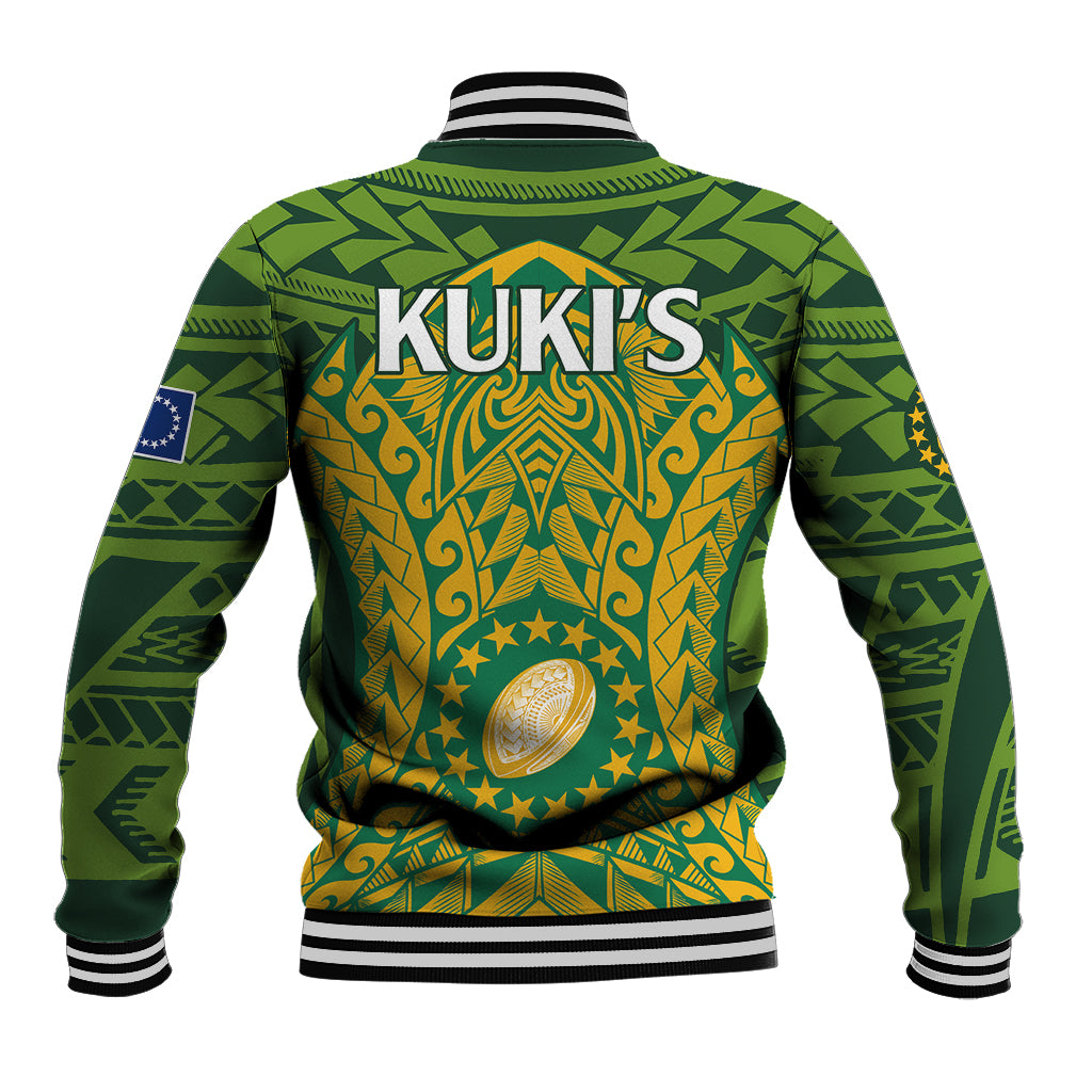 Cook Islands Rugby Baseball Jacket Kukis Athletic Style LT9 - Polynesian Pride