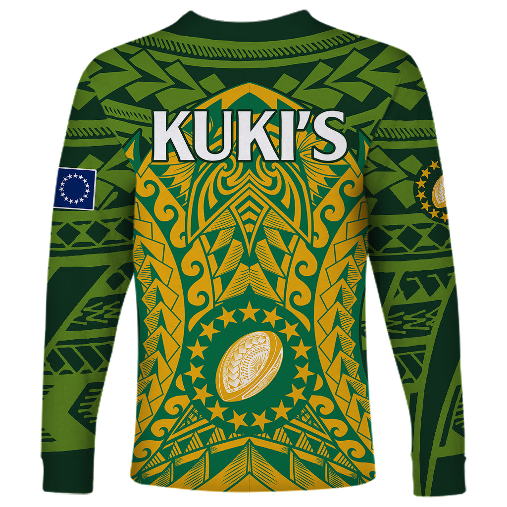 Cook Islands Rugby Long Sleeve Shirt Kukis Athletic Style LT9 - Polynesian Pride