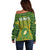Cook Islands Rugby Off Shoulder Sweater Kukis Athletic Style LT9 - Polynesian Pride