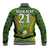 Personalised Cook Islands Rugby Baseball Jacket Kukis Athletic Style LT9 - Polynesian Pride