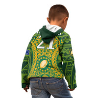 Personalised Cook Islands Rugby Kid Hoodie Kukis Athletic Style LT9 - Polynesian Pride