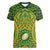 Personalised Cook Islands Rugby Women V Neck T Shirt Kukis Athletic Style LT9 Female Green - Polynesian Pride