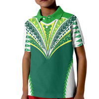Polynesian Pride Cook Islands Rugby Kid Polo Shirt No1 LT9 Kid Green - Polynesian Pride