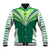 Personalised Polynesian Pride Cook Islands Rugby Baseball Jacket No1 LT9 Unisex Green - Polynesian Pride