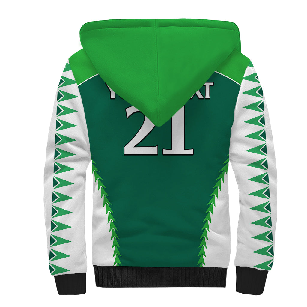 Personalised Polynesian Pride Cook Islands Rugby Sherpa Hoodie No1 LT9 - Polynesian Pride