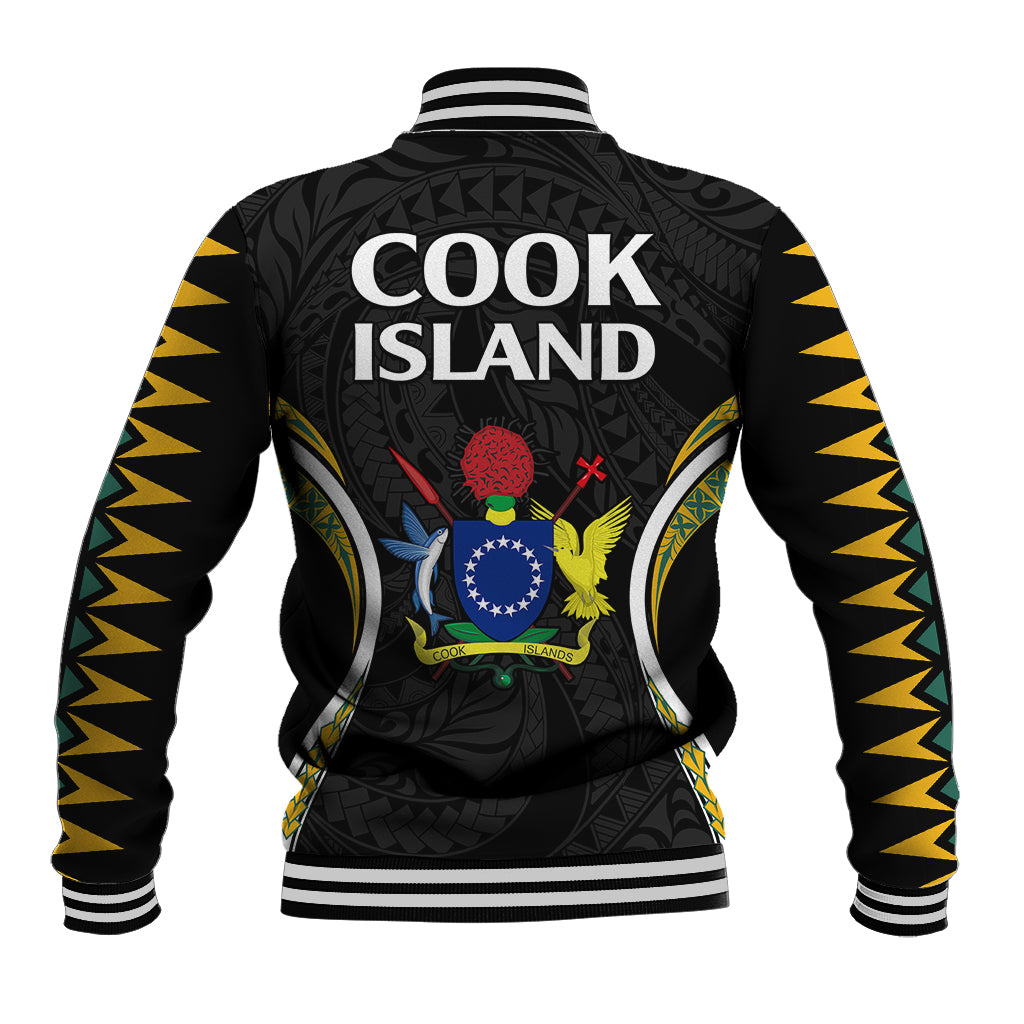 Polynesian Pride Cook Islands Baseball Jacket Tribal Wave Style LT9 - Polynesian Pride