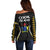 Polynesian Pride Cook Islands Off Shoulder Sweater Tribal Wave Style LT9 - Polynesian Pride