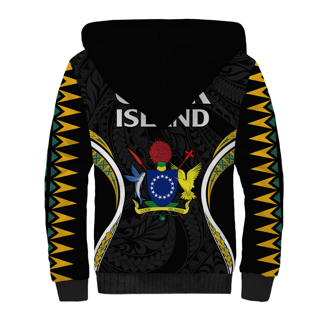 Polynesian Pride Cook Islands Sherpa Hoodie Tribal Wave Style LT9 - Polynesian Pride