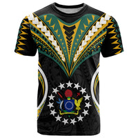 Custom Polynesian Pride Cook Islands T Shirt Tribal Wave Style LT9 Black - Polynesian Pride
