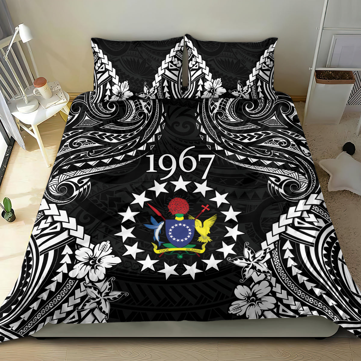 Cook Islands Ra o te Ui Ariki Est 1967 Bedding Set